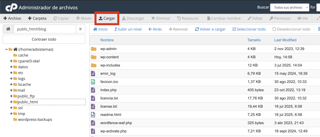 Gestión de archivos